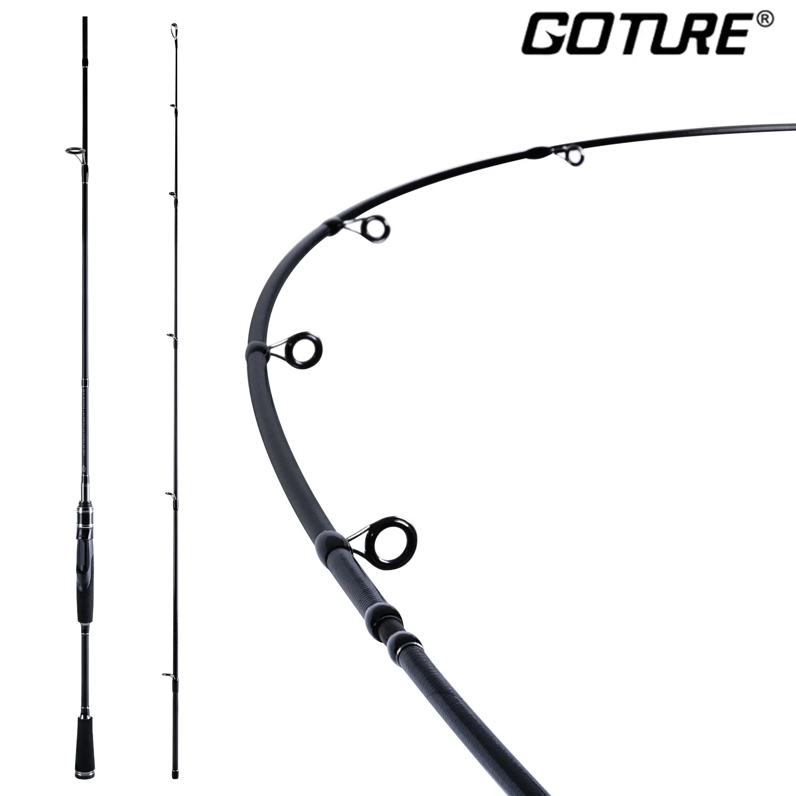 Спиннинг GOTURE knight 1 98 м 2 4 секции m Power стержень для приманки с рамой из нержавеющей