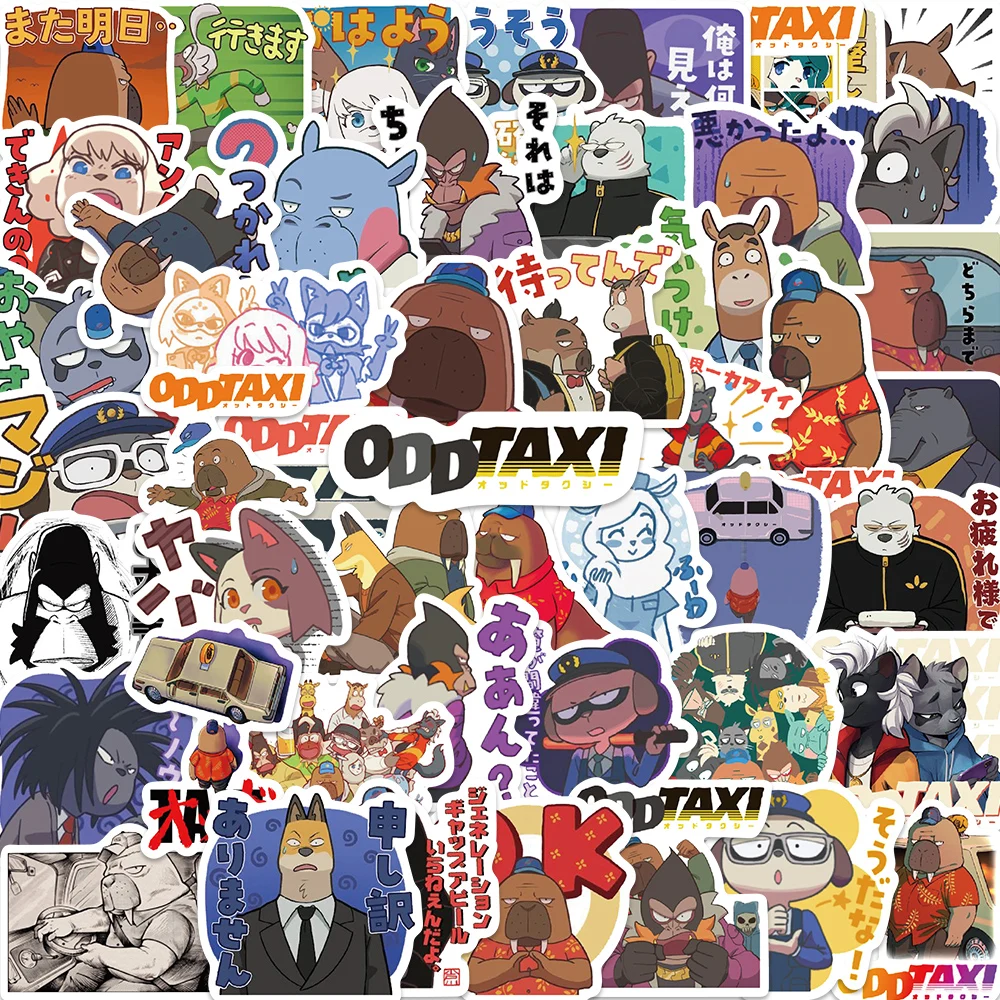 

10/25/50PCS Animated ODD TAXI Graffiti Stickers Waterproof DIY Decorative Luggage Laptop Phone Skateboard Helmet Kids Toy Decals