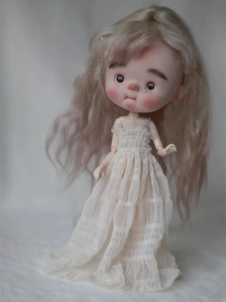 Платье на подтяжках для кукол сетчатая юбка шарнирных (подходит Blyth Azone MMK jerfish Ob24