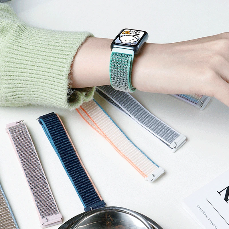 Nylon Strap for Huawei Band 7 Smartwatch Loop Adjustable Wristbands Bracelet Belt for Huawei band 8 7 6 Replacement Accessorie