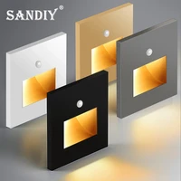 sandiy wall lamps motion sensor nightlight pir footlight for stepstair hallway livingroom bedroom closets led lighting fixture