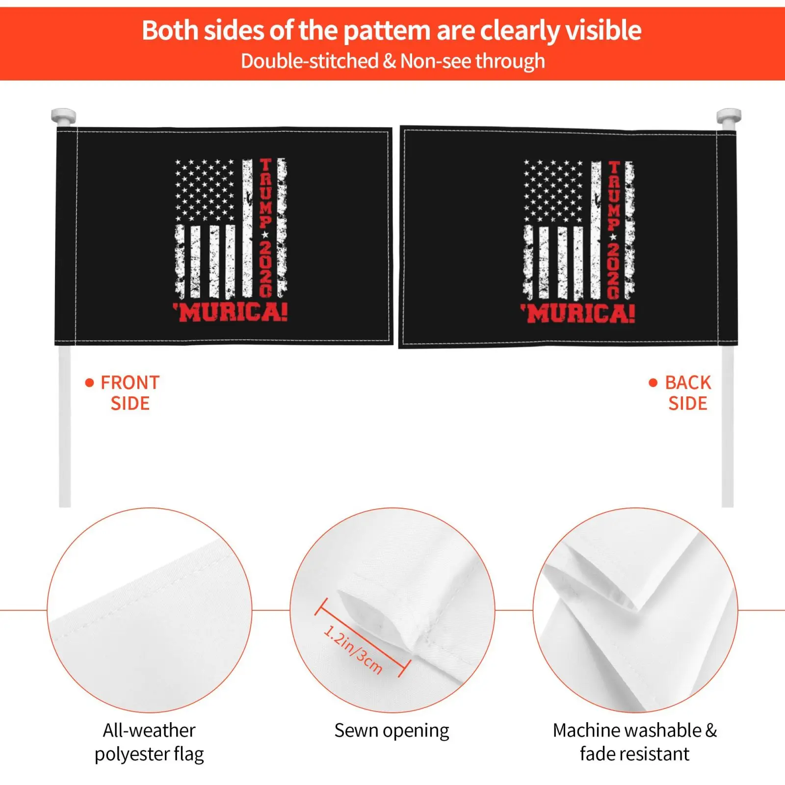 Забавный | Murica Трамп 2020 взрослый юмор новинка фотографический декор флаг