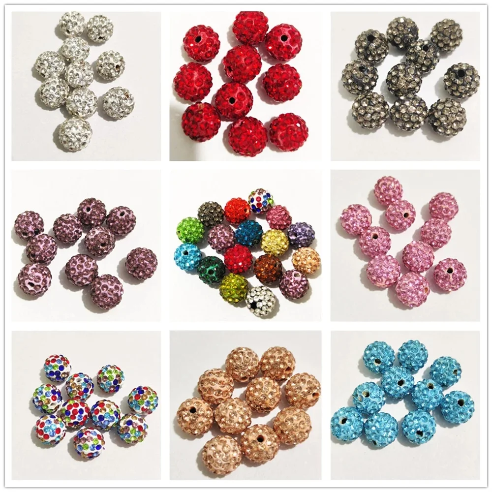 

Rhinestone Spacer Beads Round Good Quality 4mm 6mm 8mm 10mm 12mm DIY beads for needlework accessories & Jewelry Making