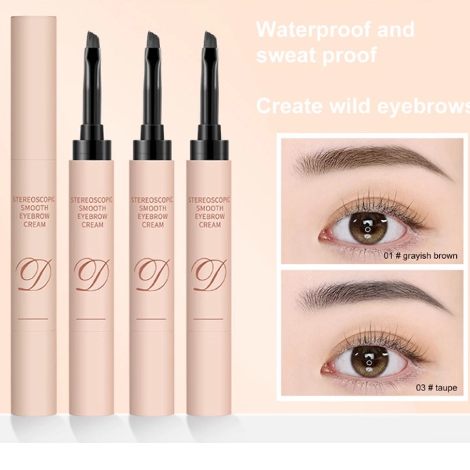 

Natural Eyebrow Gel Lasting Waterproof Sweat Proof Non Staining Eye Brow Coloring Cream Smooth Wild Eyebrow Woman Beauty Tool