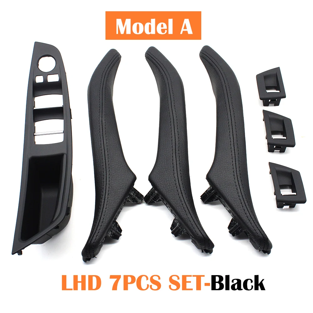 

7 шт. левая рука водителя LHD салон автомобиля левая правая кожаная дверная ручка в сборе для BMW 5 серии F10 F11 523i 525i 528i