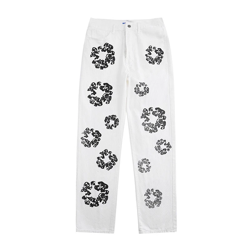 2022ss Kanye модные джинсы Мужские Винтажные джинсовые брюки для мужчин повседневные