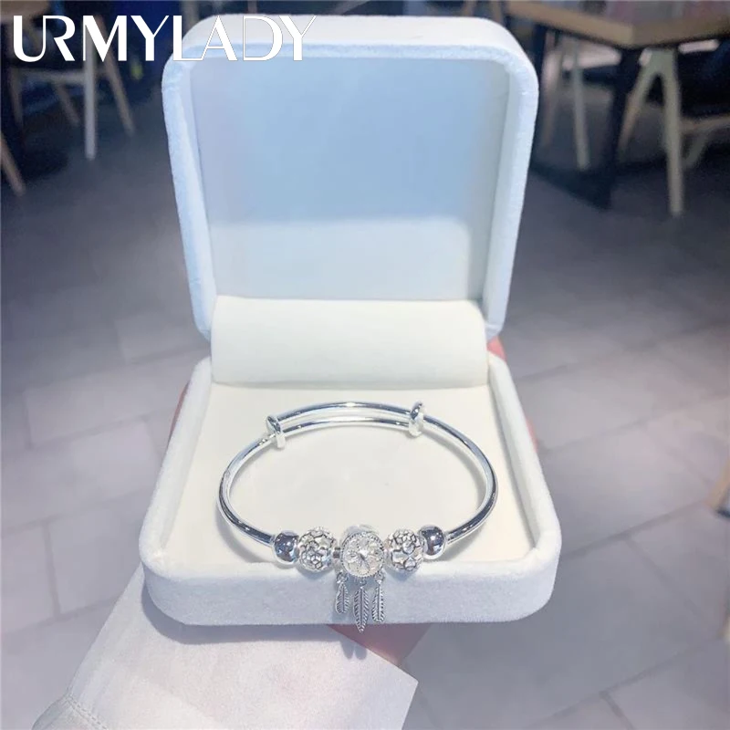 Женский браслет «Ловец снов» из серебра 925 пробы