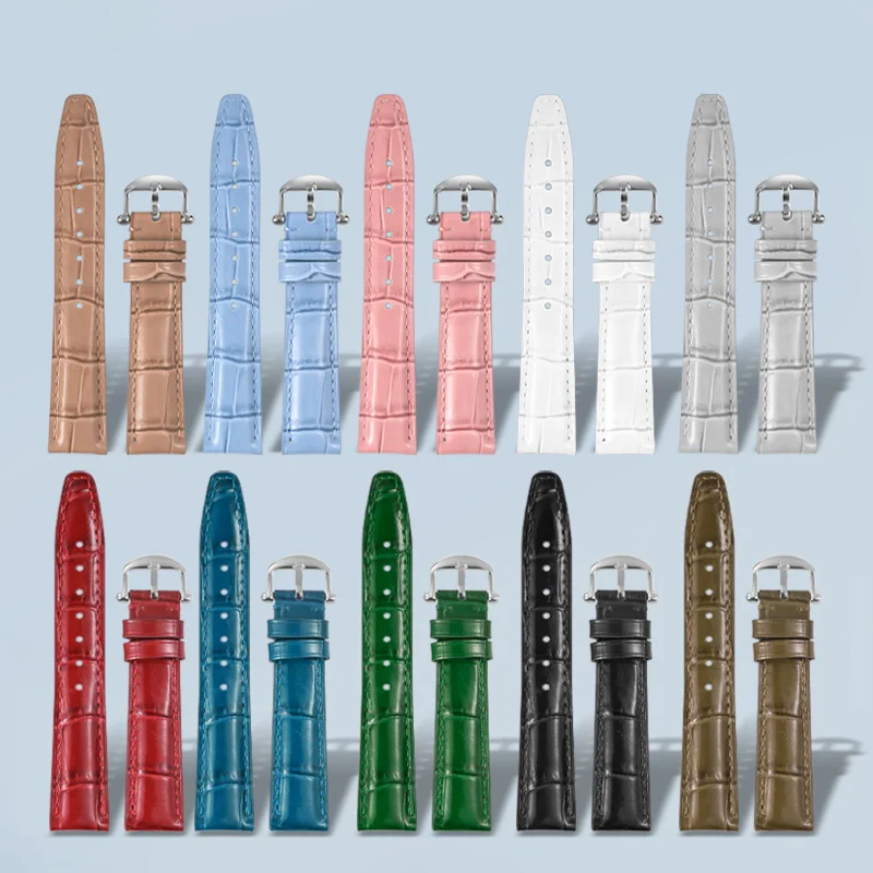 Фото Genuine Leather Watch band For IWC PORTOFINO Series Bamboo Knot Pattern Luxury Unisex Watch strap 16 18 mm №5
