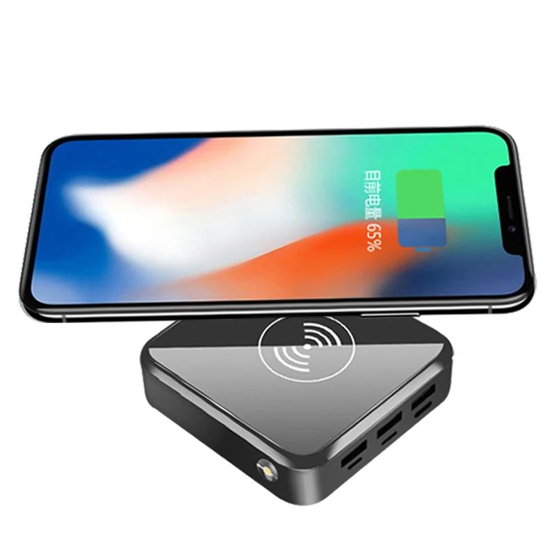 50000 мАч Mini QI Wireless Power Bank с 3 портами USB Цифровой дисплей для быстрой зарядки