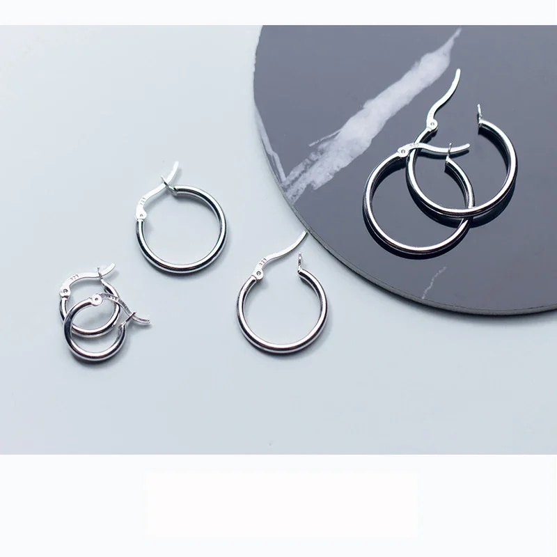 Trusta 100% стерлинговое серебро 925 пробы уникальная форма серьги-кольца для пирсинга
