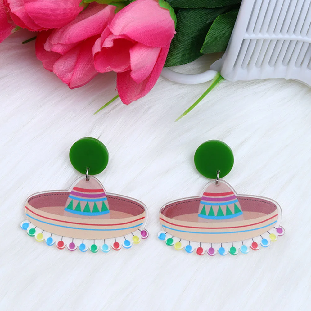 

Drop Earrings Women Trendy Stud Colorful Horse Jewelry Statement Aesthetic Cactus