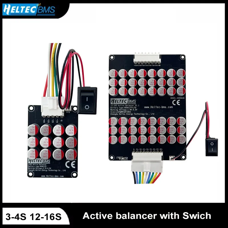 Фото Активный балансир литиевой батареи Heltec 5A 3S 4S 12S 13S 14S15S 16S с коммутационным модулем балансировки эквалайзера №1