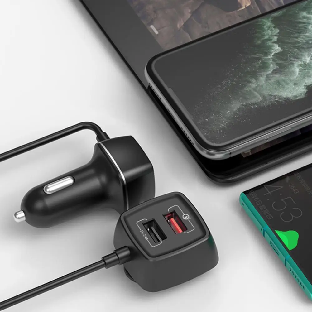 Автомобильное зарядное устройство с 4 USB-портами QC 3 0 кабель 1 5 м - купить по