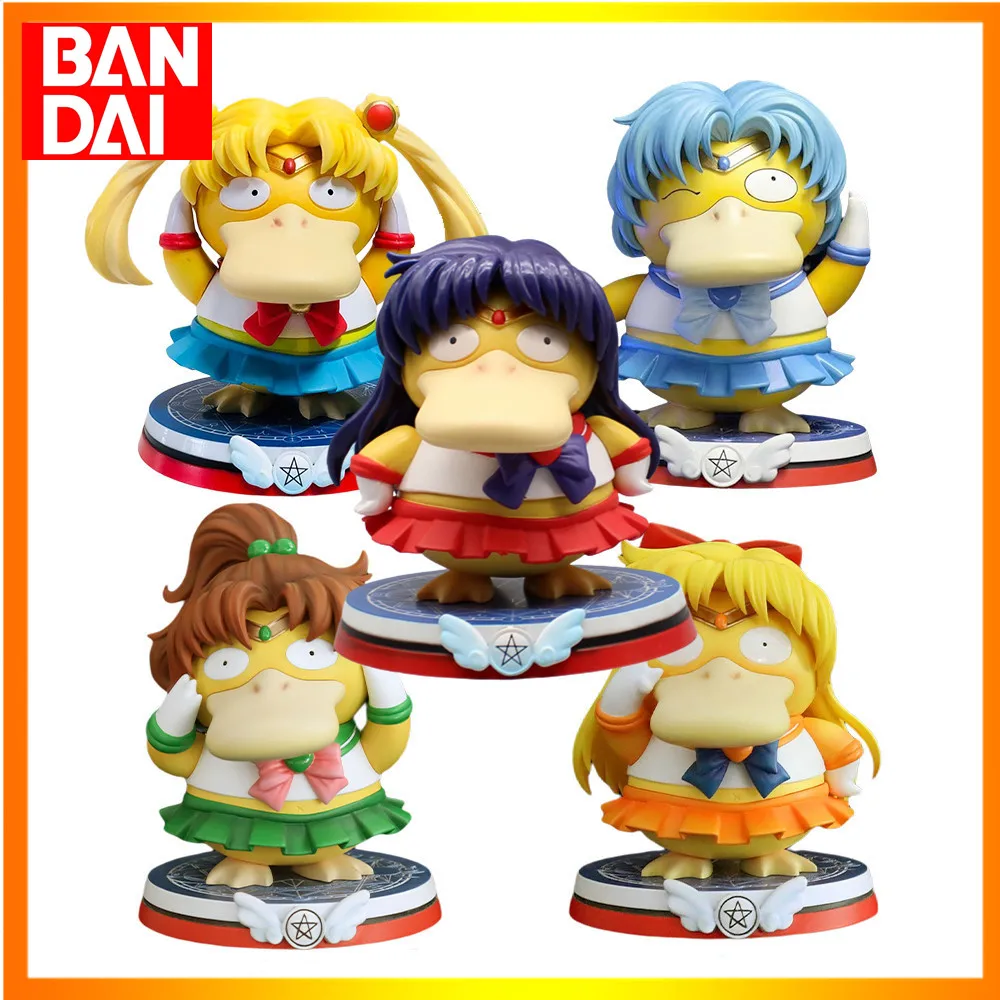 

13cm Pokemon Psyduck Cos Sailor Moon Sailor Mercury Anime Action Figure Cartoon Kawaii Figurine Anime Pvc Model Toy For Kid Gift