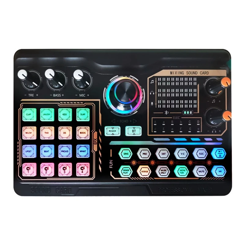 

P300 Professional Podcast Live Sound Card For PC Smartphone Laptop Computer Vlog Recording Live Streaming Durable Easy To Use