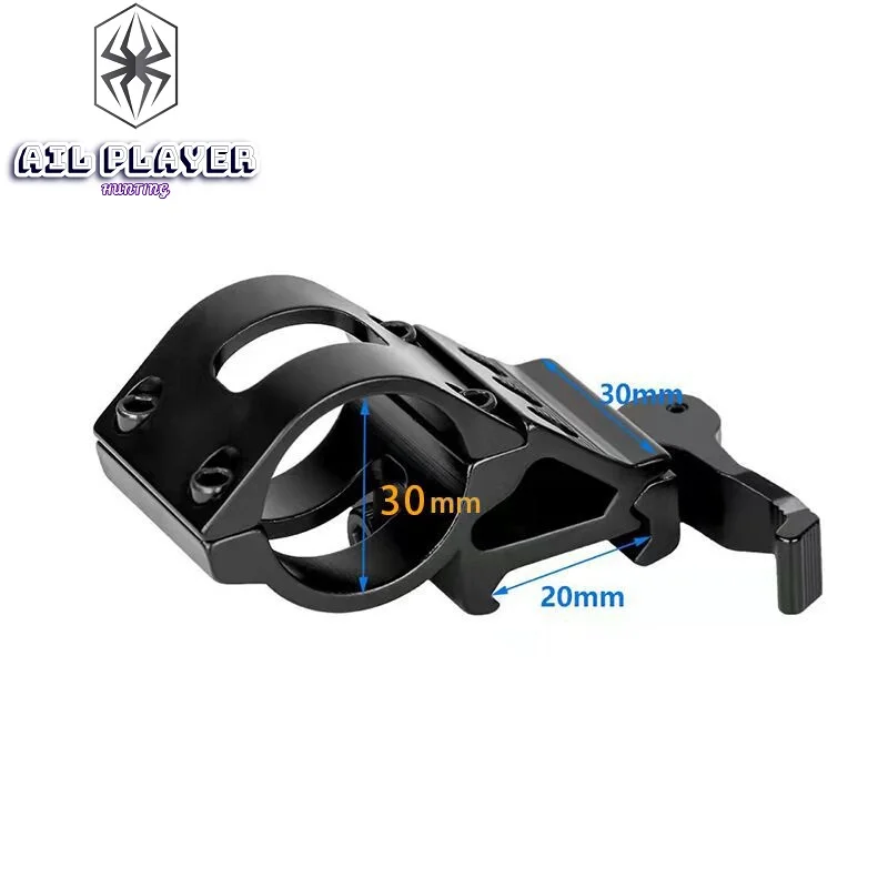 

Quick Release Flashlight Tube Clamp, 21mm Clamp Slot, 30mm Pipe Diameter, Aluminum Alloy, Sight Clamp Wrench