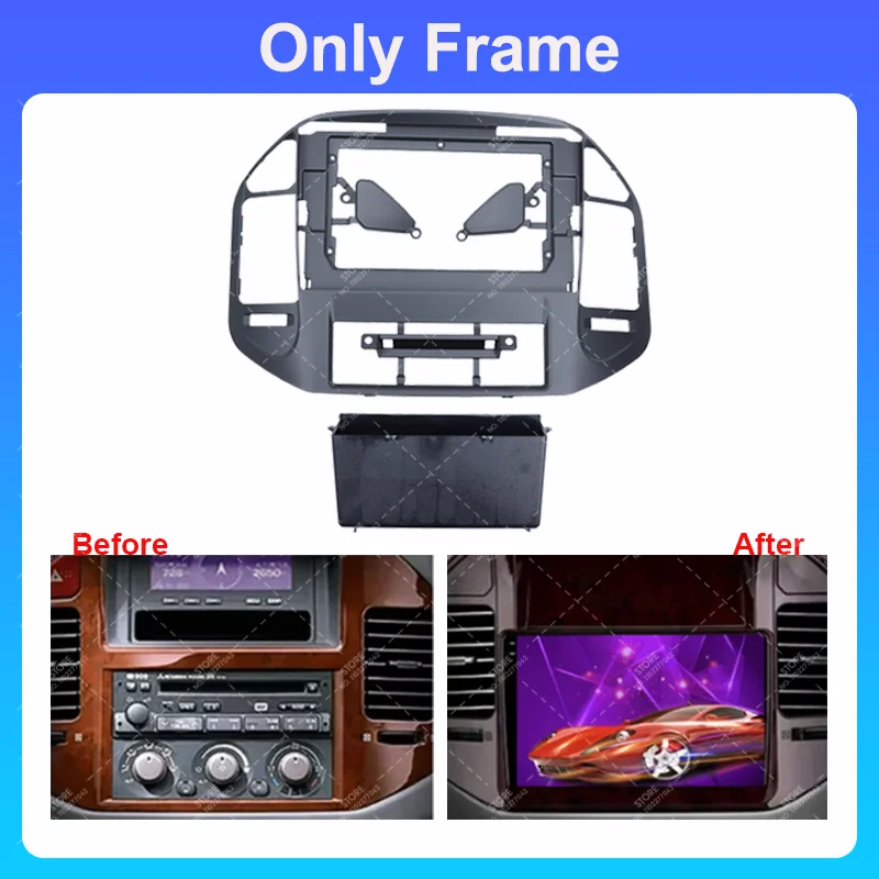 

Автомобильная рамка, лицевой адаптер Canbus Box, Android радиоприемник, монтажная панель, комплект для Mitsubishi Pajero V73 V60 V68 2004-2011