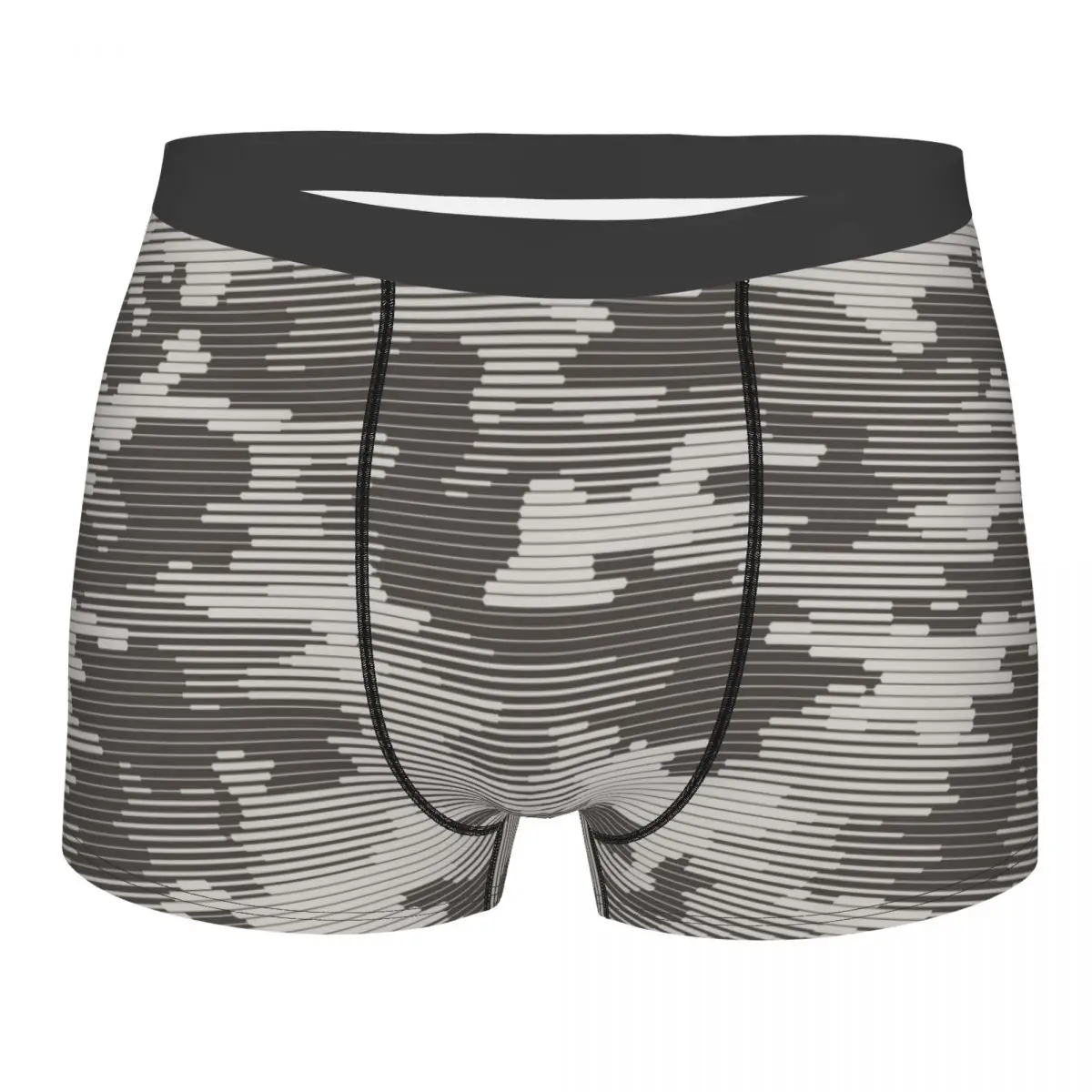 

Men Linear Camouflage Abstract Boxer Briefs Shorts Panties Soft Underwear Male Funny S-XXL Underpants