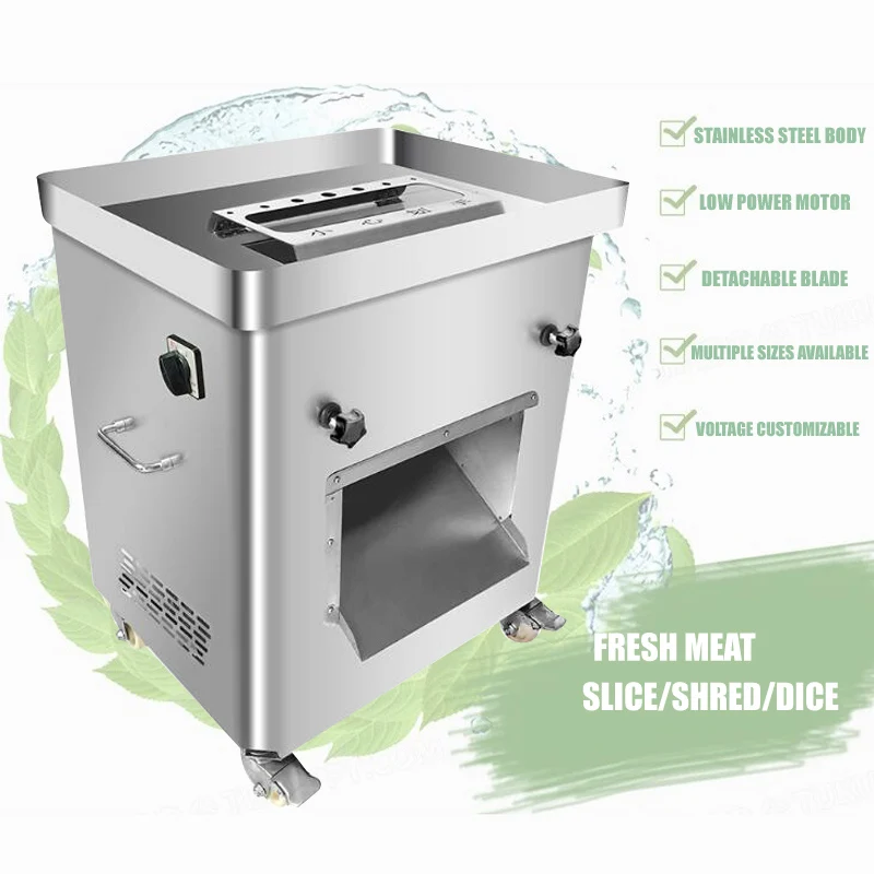 

110V 220V Electric Commercial Meat Slicer Stainless Steel Slicer Wire Cutter Automatic Meat Grinder Sliced Meat Cutting Machine