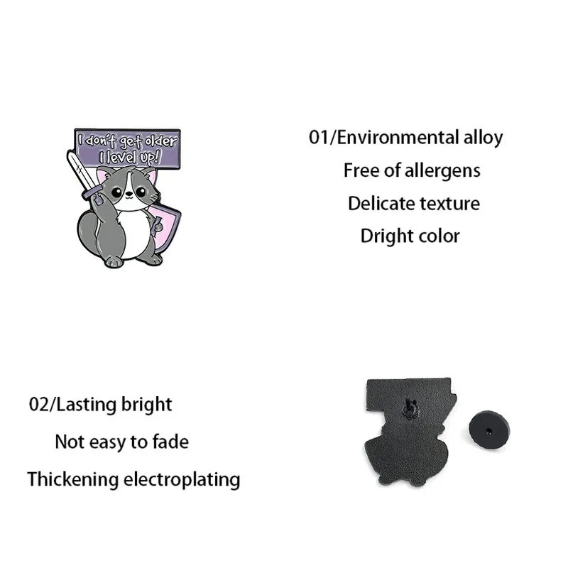 Заколки на заказ кошка крыса Пингвин Енот медведь броши рубашка лацкан значок