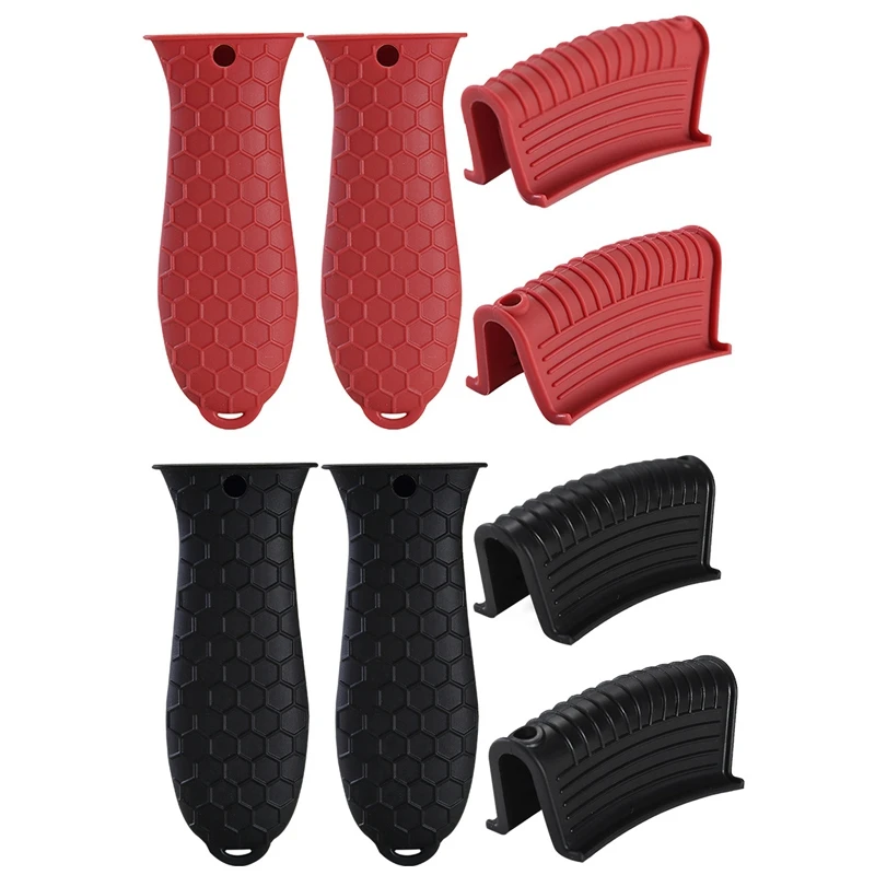 

4 шт., силиконовые термостойкие держатели для кастрюль