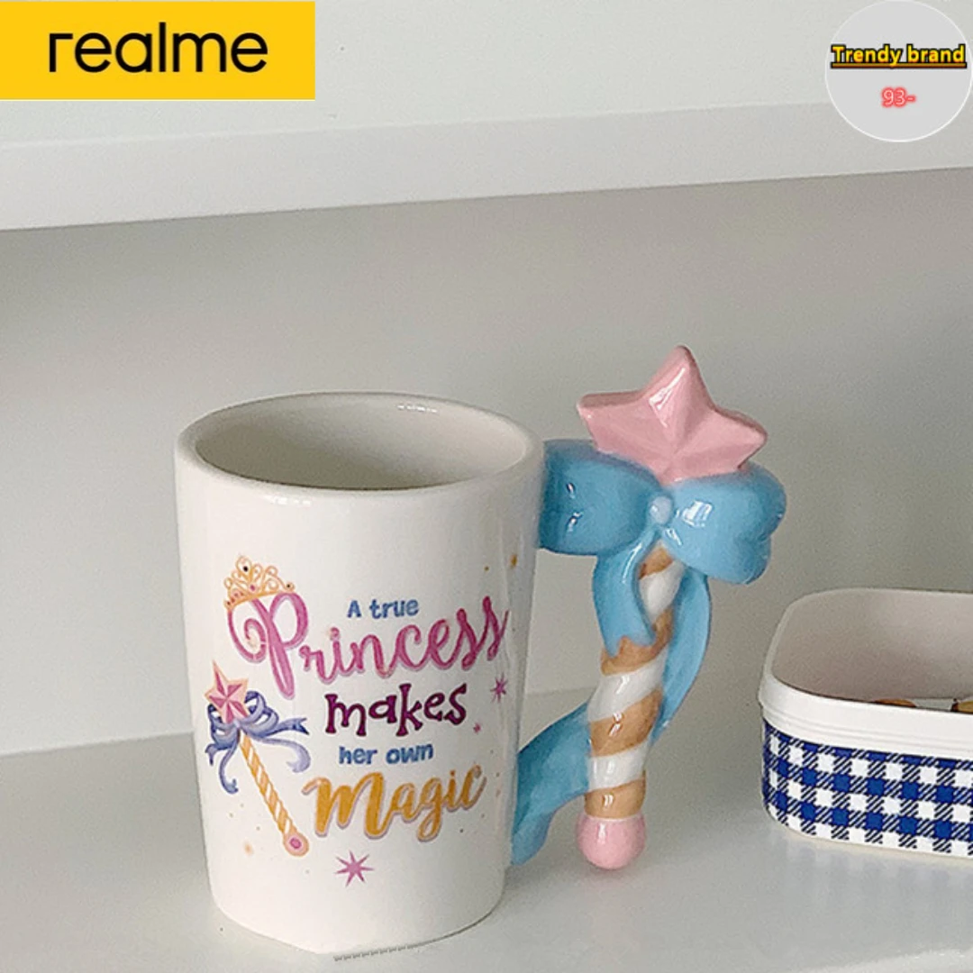 

Кофейная кружка Realme, чашка, многоразовая чашка для питья молока на завтрак, подарки для пар, домашние декоративные чайные фарфоровые кружки