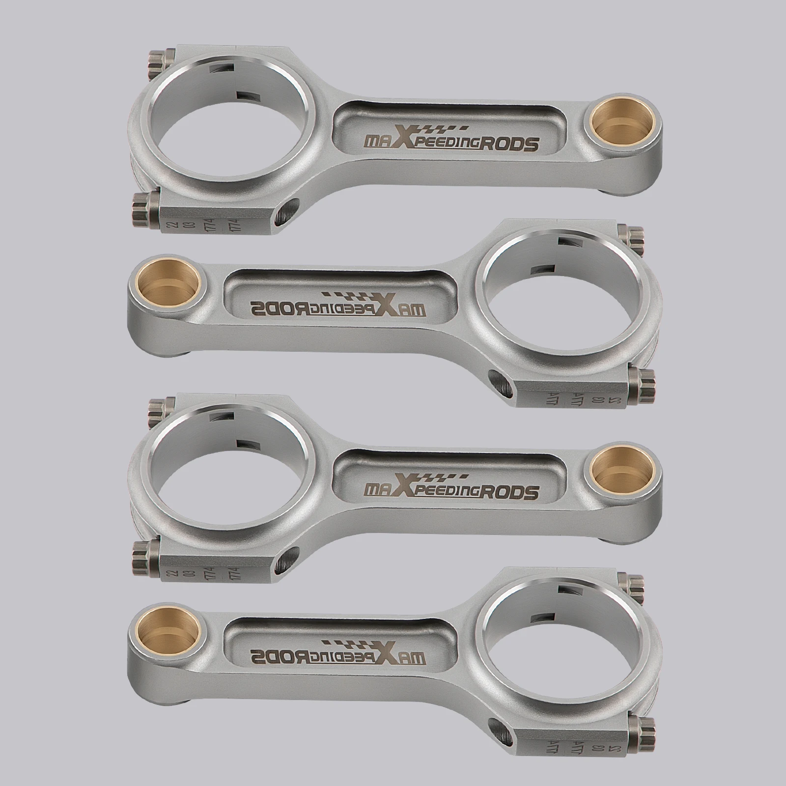

4x I-Beam Forged 4340 Connecting Rods Bolt for Acura RSX 2.0L 05-06,K20Z1 5.472" K20 K20A2 K20Z1 K20Z3 Floating SHot peen TUV
