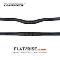 toseek ultralight black matt carbon handlebar for stem 25 4mm handle bar folding bicycle kids bike mtb parts