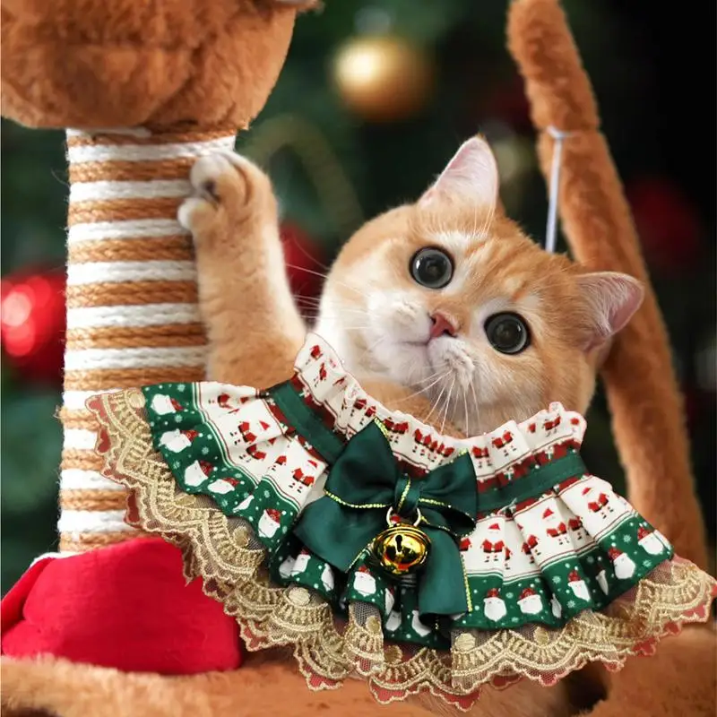 Рождественский нагрудник для домашних животных мягкие регулируемые банданы