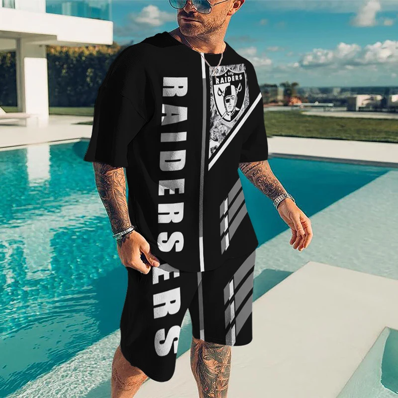 football team Summer Men's T-Shirt+Shorts Sports Outfit Jogging Suit Believe In Yourself Tracksuit MaleCasual StylishSet Hipster