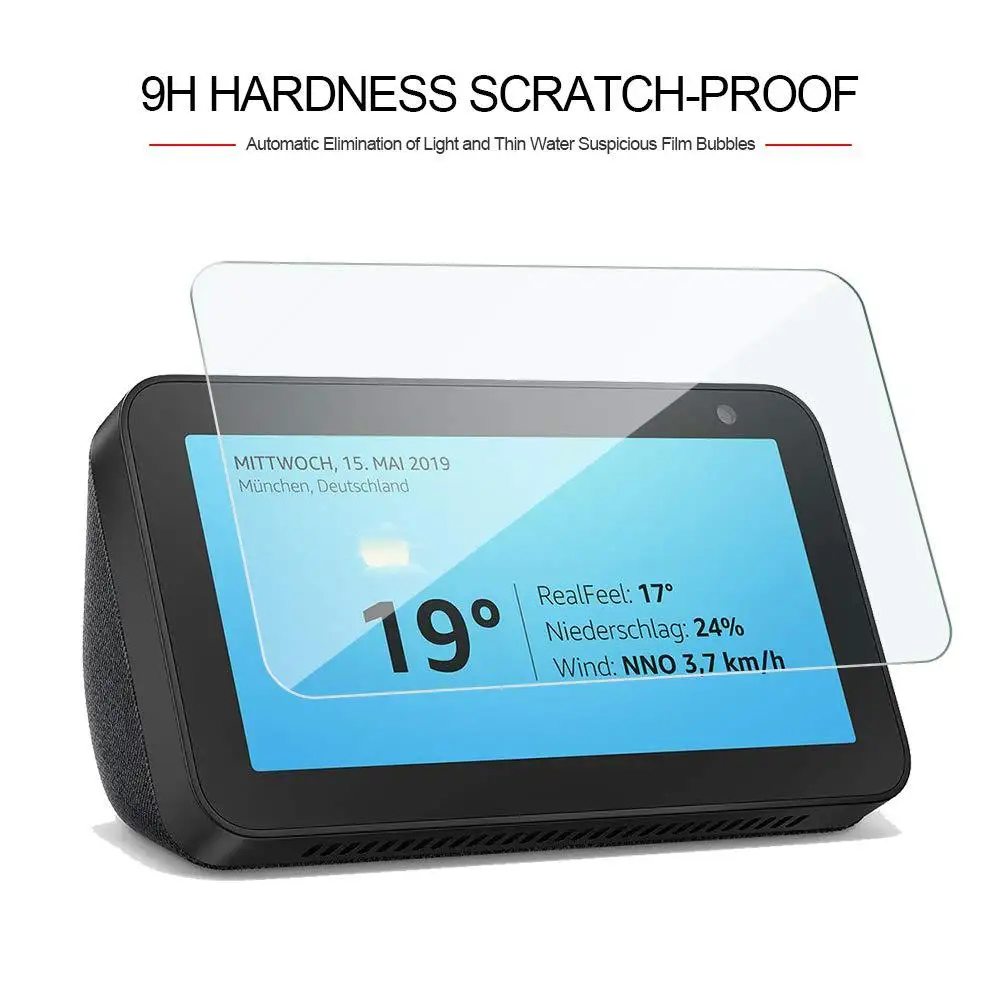 

Scratch Resistance Screen Protector For Amazon Echo Show 5 8.0" Strong Adhesive HD Protective Tempered Glass Film