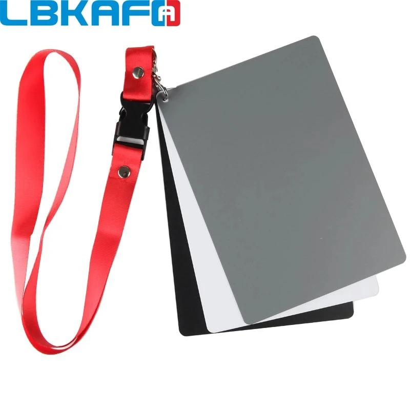 LBKAFA большой размер (17*12 см) Цифровая камера Белый Черный Серый карты баланса 18%