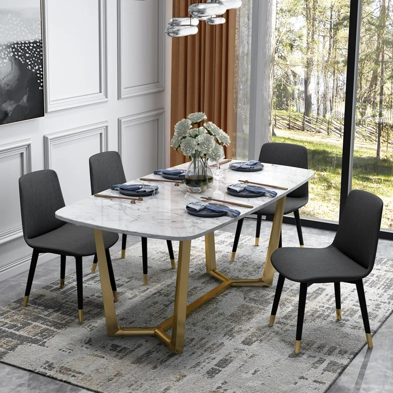 Роскошный обеденный стол и стул светильник набор креативных обеденных столов из