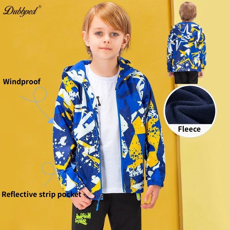 Ветровка Dubbped Для Мальчиков И Девочек Demisemson Тяжелая На Флисовой Подкладке