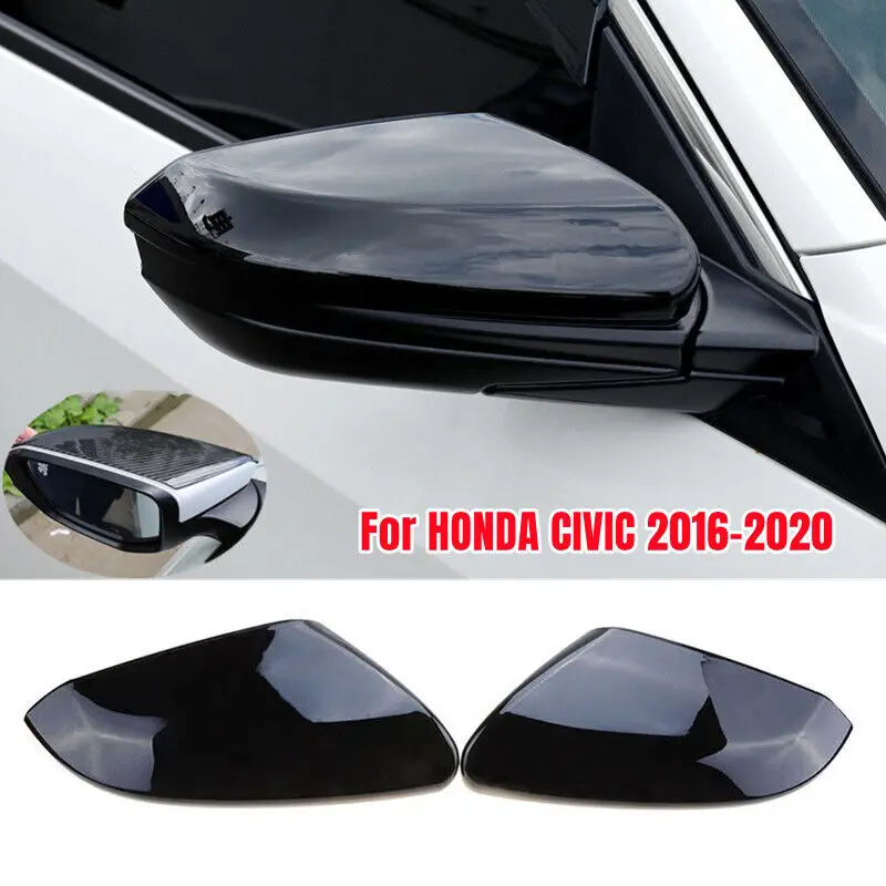 

Для Honda Civic 10 2016 2017 2018 2019 2020 автомобильное боковое зеркало заднего вида, крышка крыла, наклейка, чехол заднего вида, отделка из углеродного волокна