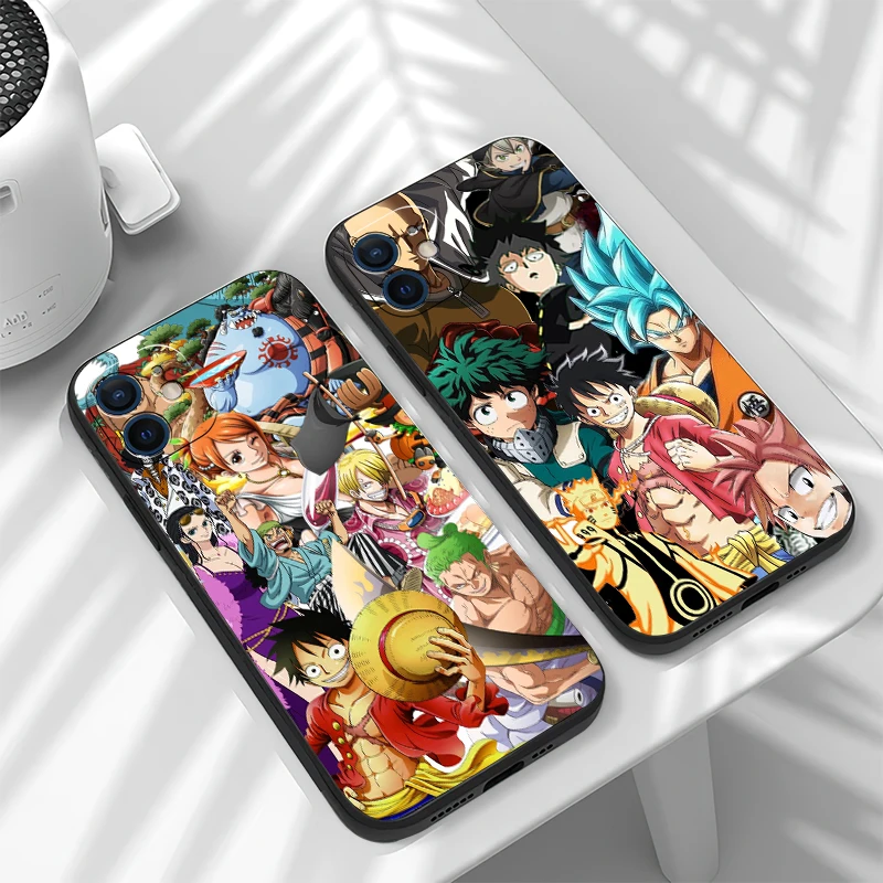 

One Piece Anime Phone Case For Apple iPhone 11 12 Pro 12 Mini 11 12 Pro MAX Coque Original Funda TPU Unisex Carcasa