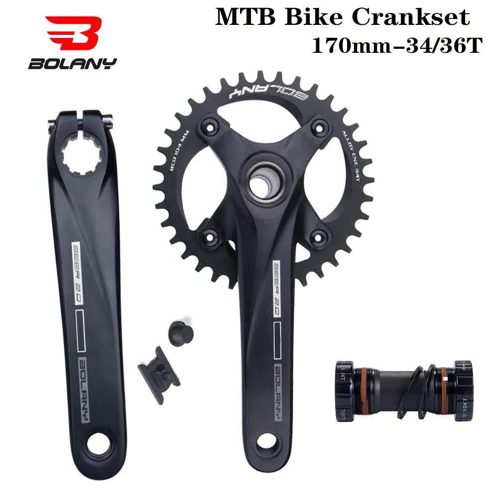Кривошипная система Bolany для велосипеда 1x8 9 10 11 12 Скоростей длина 170 мм Узкие