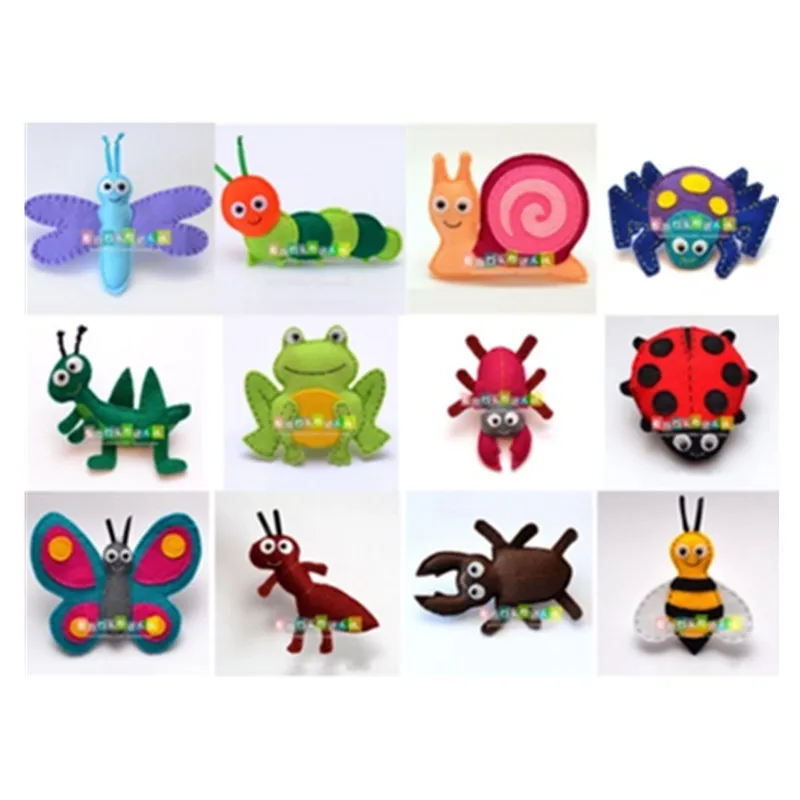 

DIY animal insect enlightenment cognition doll Fabric Felt kit Non-woven cloth Craft DIY Sewing set Handwork Material DIY JDSTB