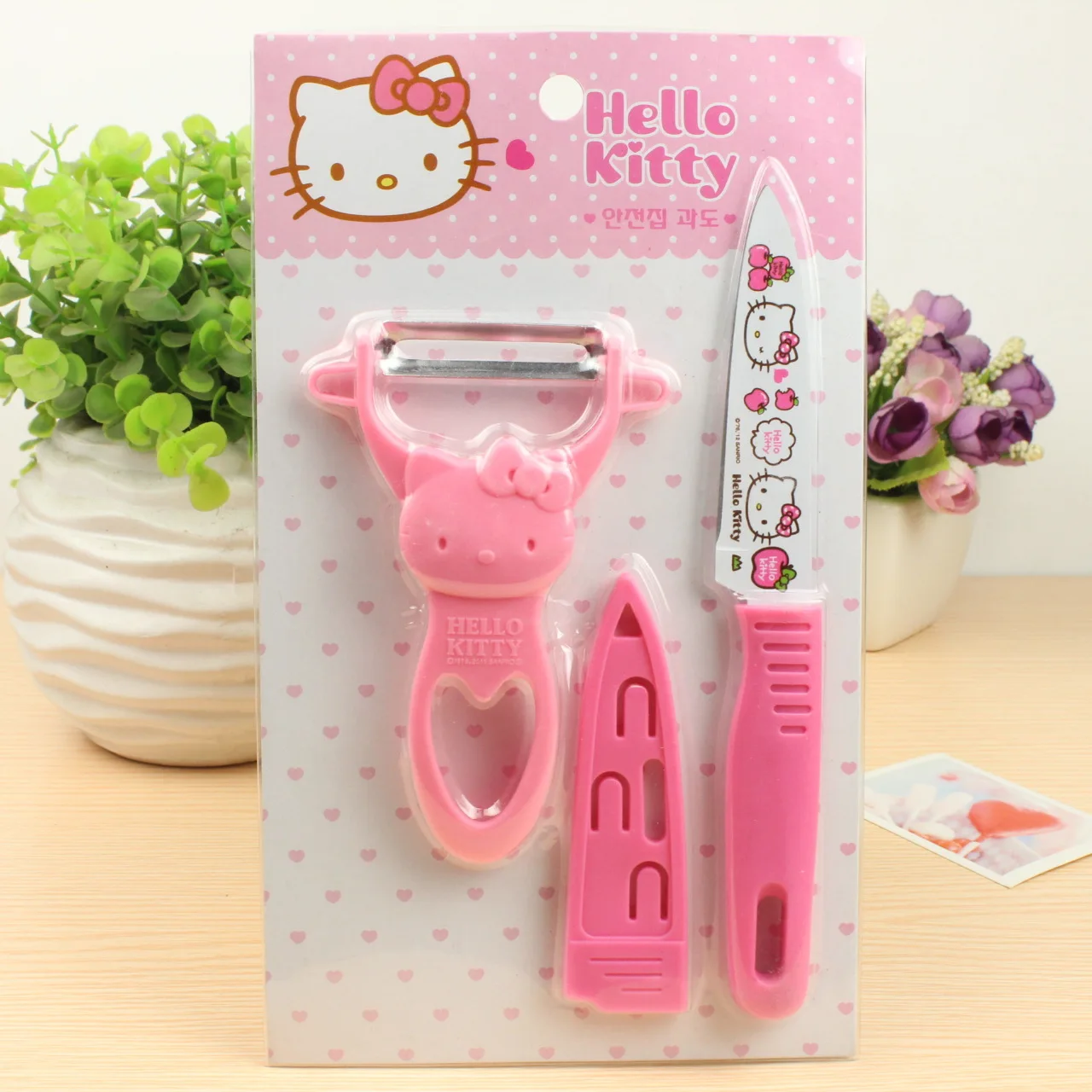 Набор ножей для фруктов Hello Kitty Sanrio экшн-фигурка игрушечный керамический нож