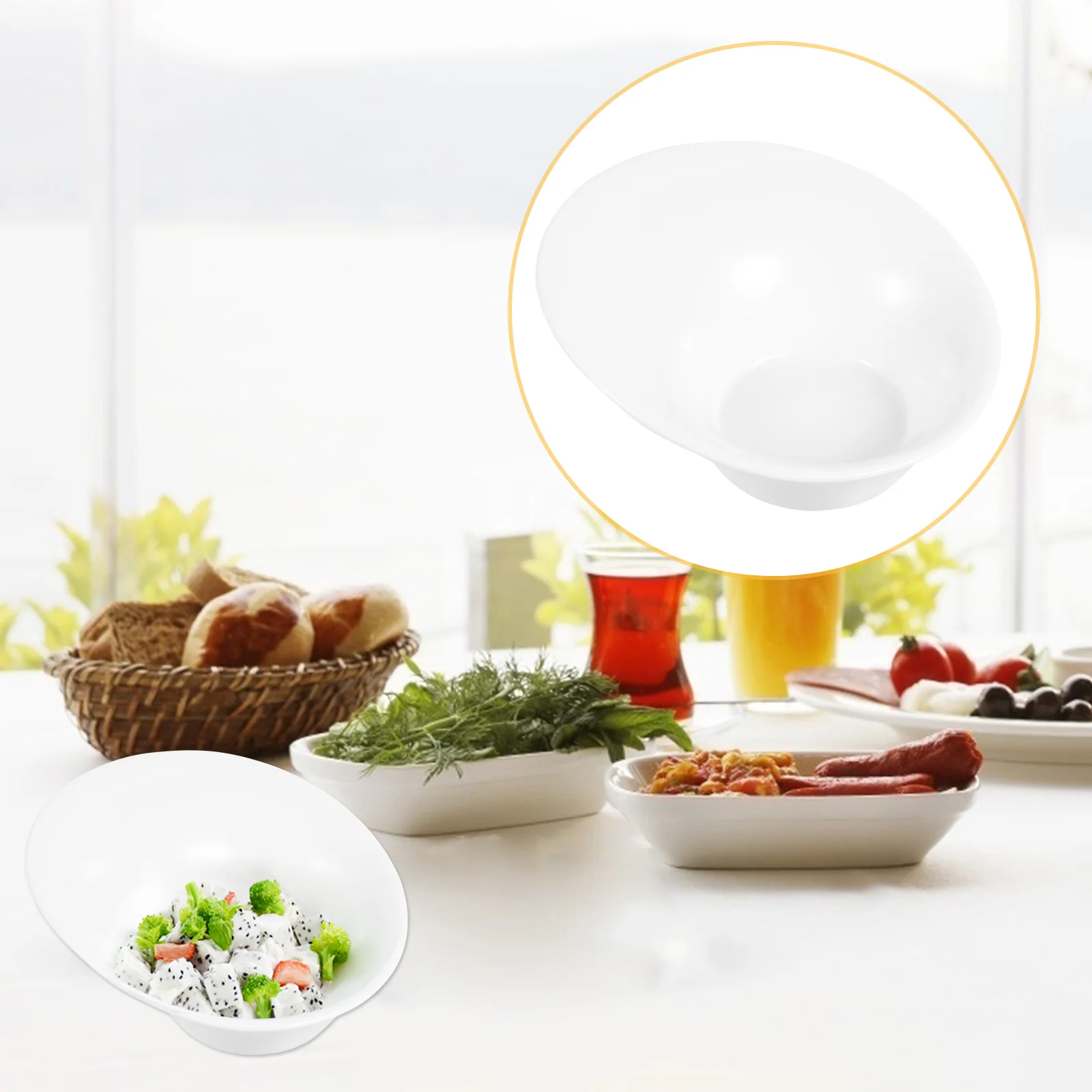 

1Pc Ceramic Bowl Safe Chic Fine Nice Food Container Ceramic Serving Bowl Salad Bowl