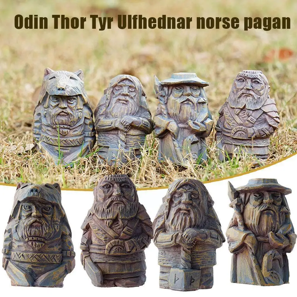 

2022 Odin Thor Tyr Ulfhednar Norse Pagan New Odin Thor Tyr Ulfhednar Norse Pagan Statue Resin Ornaments Outdoor Garden Decoratio