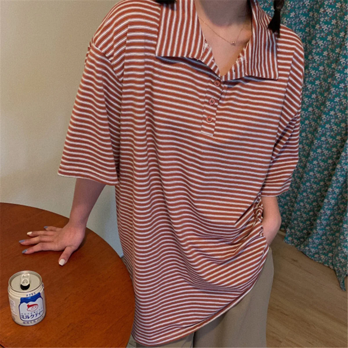 

Модная Милая синяя рубашка-поло с воротником, уличная одежда в стиле Харадзюку, крутая японская Повседневная Готическая футболка, забавная ...