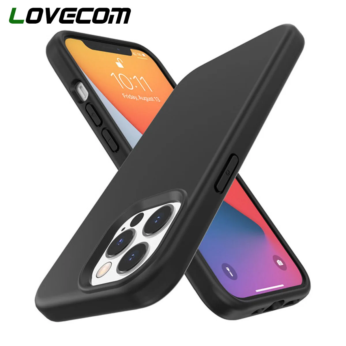 

Противоударный бронированный телефонный чехол LOVECOM для iPhone 14 13 12 11 Pro Max MIni X XS Max XR 7 8 Plus SE 3 2, бампер, мягкий силиконовый чехол