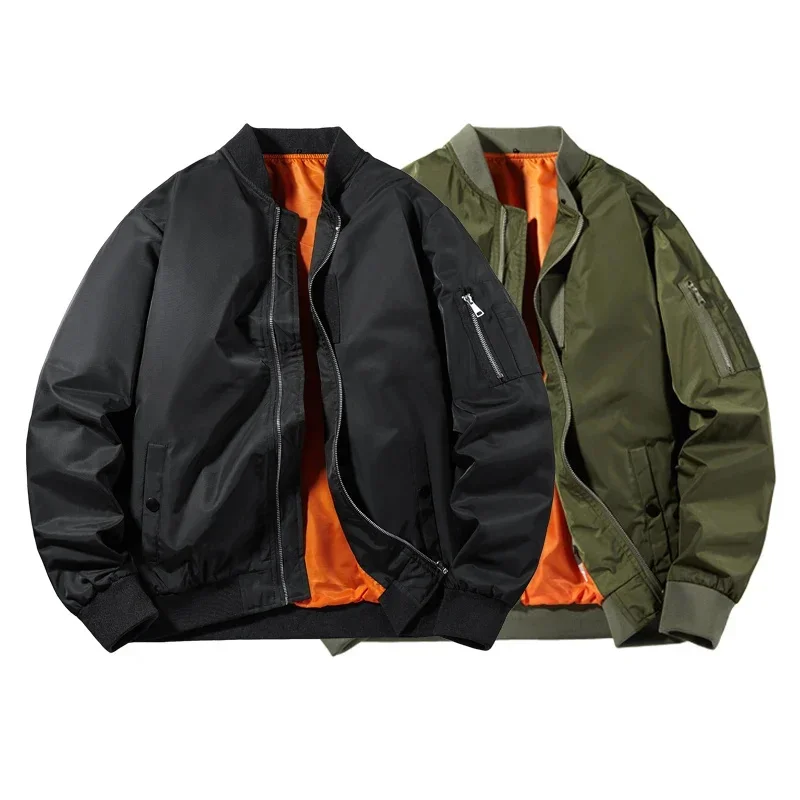 

New Military Jacket Men's Slim Bomber Jacket Sprin Autumn R Men Outerwear Ma-1 Aviator Pilot Air Bomber Jackes and Coat Male