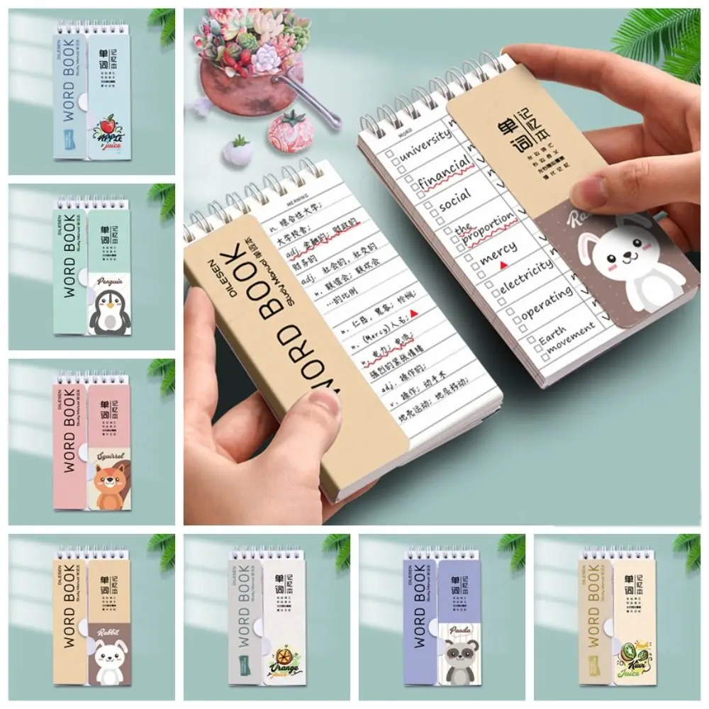 

Loose Leaf Mini Spiral Notebook Languages Learning 80 Pages Pocket Notepad Word Book Multipurpose Office School Supply