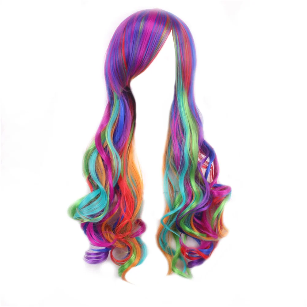 

1Pc Women's Wigss Kids Clown Women Hair Wave Hair Halloween Colorful Hair Accessories