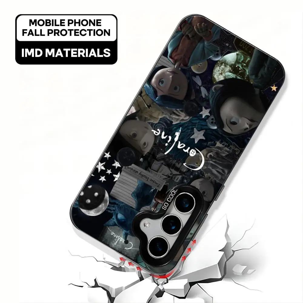 Модный чехол для телефона с фильмом C-coraline IMD цветной серебряный Samsung Galaxy S25 S24 S23 S22