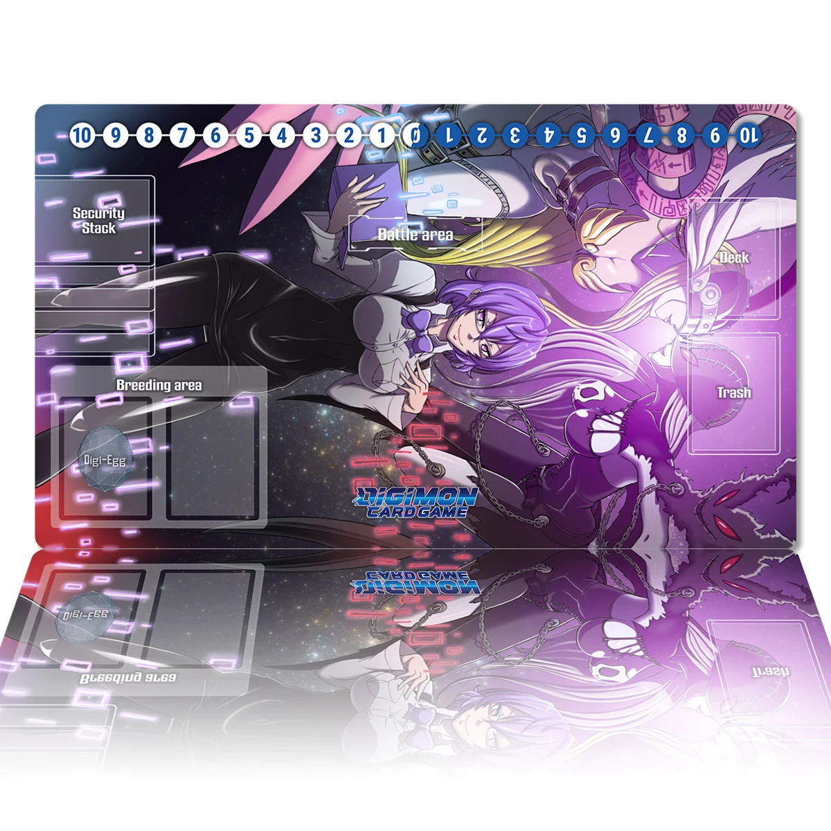 

Digimon Playmat Angewomon LadyDevimon DTCG CCG Board Game Card Game Mat Anime Mouse Pad Desk Mat Gaming Accessories Zones & Bag