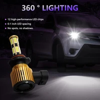 2pcs led car headlight bulbs high power canbus 200w h1 led h7 h8 h9 9005 9006 h11 h13 9007 9008 auto lamp h4 8sides car lights