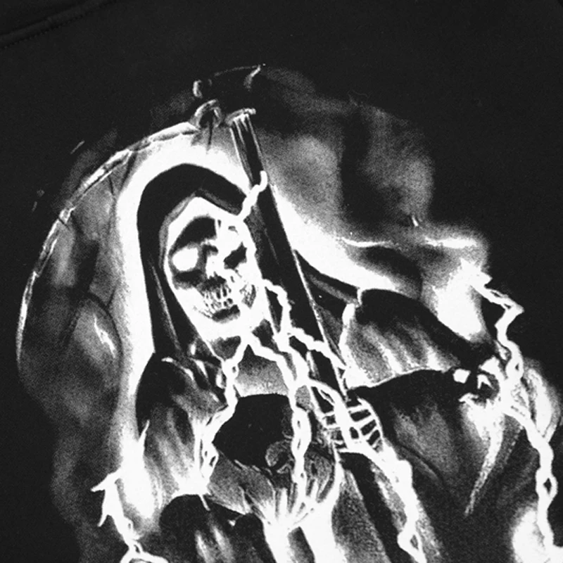 Новая Толстовка с принтом месть скелет дракон свитшот Высококачественная